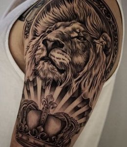 фото тату лев от 18.11.2017 №018 - tattoo lion - tattoo-photo.ru