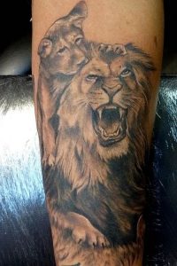 фото тату лев от 18.11.2017 №023 - tattoo lion - tattoo-photo.ru