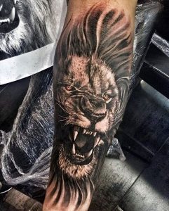 фото тату лев от 18.11.2017 №026 - tattoo lion - tattoo-photo.ru