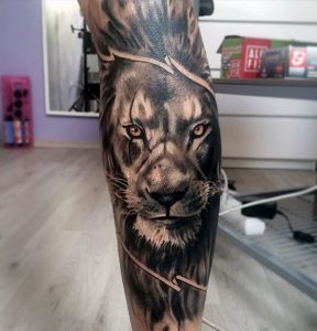 фото тату лев от 18.11.2017 №028 - tattoo lion - tattoo-photo.ru