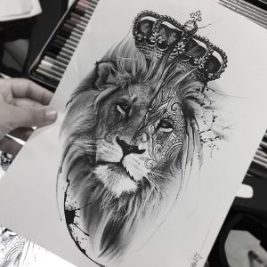 фото тату лев от 18.11.2017 №029 - tattoo lion - tattoo-photo.ru