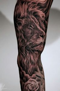 фото тату лев от 18.11.2017 №041 - tattoo lion - tattoo-photo.ru