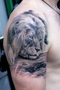 фото тату лев от 18.11.2017 №051 - tattoo lion - tattoo-photo.ru