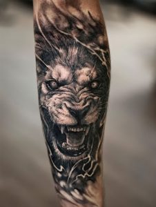 фото тату лев от 18.11.2017 №057 - tattoo lion - tattoo-photo.ru