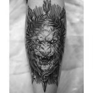 фото тату лев от 18.11.2017 №068 - tattoo lion - tattoo-photo.ru