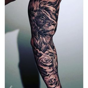 фото тату лев от 18.11.2017 №071 - tattoo lion - tattoo-photo.ru