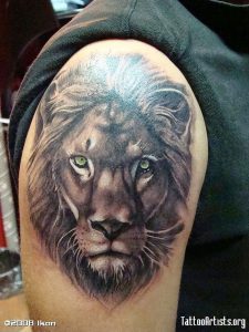 фото тату лев от 18.11.2017 №072 - tattoo lion - tattoo-photo.ru