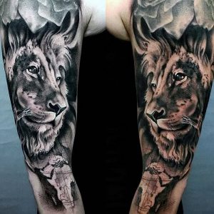 фото тату лев от 18.11.2017 №089 - tattoo lion - tattoo-photo.ru