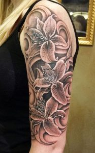 фото тату лилия от 19.11.2017 №021 - tattoo lily - tattoo-photo.ru