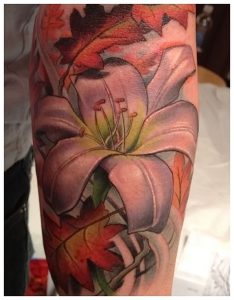 фото тату лилия от 19.11.2017 №031 - tattoo lily - tattoo-photo.ru