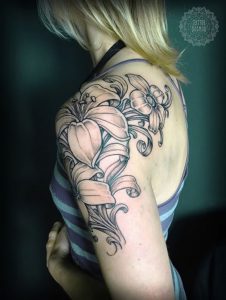 фото тату лилия от 19.11.2017 №050 - tattoo lily - tattoo-photo.ru