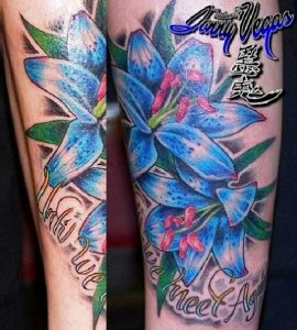 фото тату лилия от 19.11.2017 №070 - tattoo lily - tattoo-photo.ru
