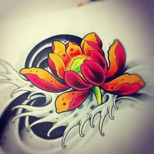 фото тату лотос от 19.11.2017 №034 - lotus tattoo - tattoo-photo.ru