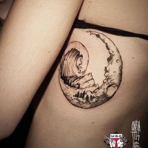 фото тату луна от 19.11.2017 №027 - tattoo moon - tattoo-photo.ru