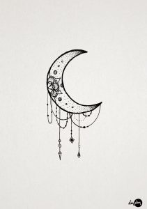 фото тату луна от 19.11.2017 №051 - tattoo moon - tattoo-photo.ru