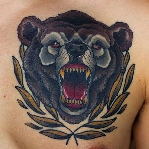 фото тату медведь от 17.11.2017 №012 - bear tattoo - tattoo-photo.ru