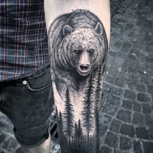 фото тату медведь от 17.11.2017 №029 - bear tattoo - tattoo-photo.ru