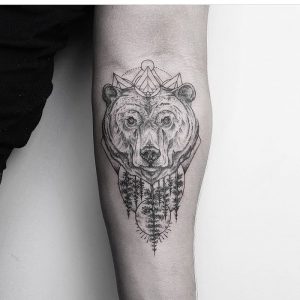 фото тату медведь от 17.11.2017 №033 - bear tattoo - tattoo-photo.ru