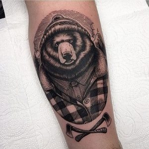 фото тату медведь от 17.11.2017 №034 - bear tattoo - tattoo-photo.ru