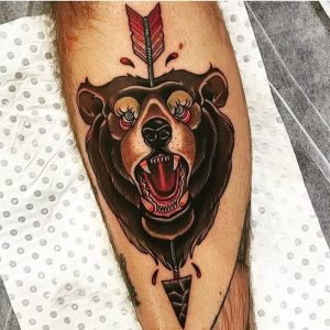 фото тату медведь от 17.11.2017 №037 - bear tattoo - tattoo-photo.ru