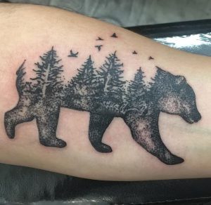 фото тату медведь от 17.11.2017 №042 - bear tattoo - tattoo-photo.ru