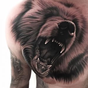 фото тату медведь от 17.11.2017 №045 - bear tattoo - tattoo-photo.ru