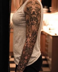 фото тату медведь от 17.11.2017 №046 - bear tattoo - tattoo-photo.ru