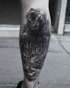 фото тату медведь от 17.11.2017 №057 - bear tattoo - tattoo-photo.ru