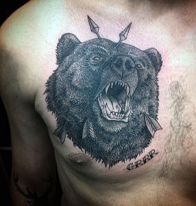 фото тату медведь от 17.11.2017 №060 - bear tattoo - tattoo-photo.ru