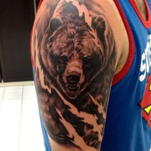 фото тату медведь от 17.11.2017 №075 - bear tattoo - tattoo-photo.ru