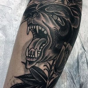 фото тату медведь от 17.11.2017 №080 - bear tattoo - tattoo-photo.ru