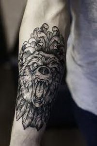 фото тату медведь от 17.11.2017 №088 - bear tattoo - tattoo-photo.ru