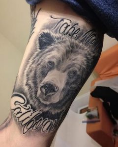 фото тату медведь от 17.11.2017 №094 - bear tattoo - tattoo-photo.ru