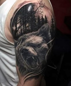 фото тату медведь от 17.11.2017 №096 - bear tattoo - tattoo-photo.ru