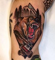 фото тату медведь от 17.11.2017 №098 — bear tattoo — tattoo-photo.ru