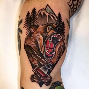 фото тату медведь от 17.11.2017 №098 - bear tattoo - tattoo-photo.ru