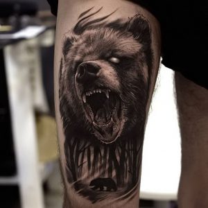 фото тату медведь от 17.11.2017 №118 - bear tattoo - tattoo-photo.ru