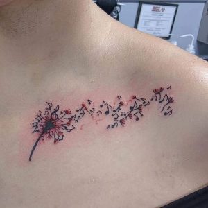 фото тату с нотами от 16.11.2017 №046 - tattoo with notes - tattoo-photo.ru