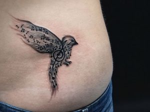 фото тату с нотами от 16.11.2017 №050 - tattoo with notes - tattoo-photo.ru