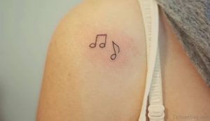 фото тату с нотами от 16.11.2017 №058 - tattoo with notes - tattoo-photo.ru