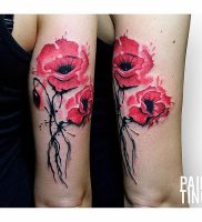 фото тату цветок Мак от 17.11.2017 №009 — tattoo flower mack — tattoo-photo.ru