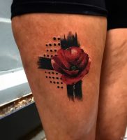 фото тату цветок Мак от 17.11.2017 №015 — tattoo flower mack — tattoo-photo.ru