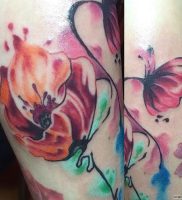 фото тату цветок Мак от 17.11.2017 №016 — tattoo flower mack — tattoo-photo.ru