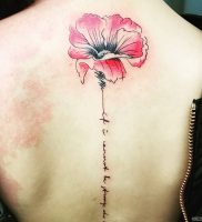 фото тату цветок Мак от 17.11.2017 №018 — tattoo flower mack — tattoo-photo.ru