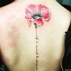 фото тату цветок Мак от 17.11.2017 №018 - tattoo flower mack - tattoo-photo.ru