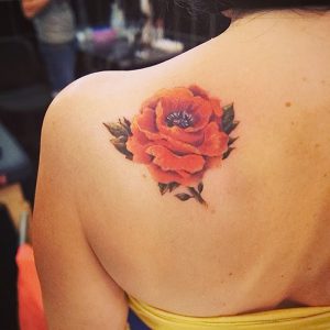 фото тату цветок Мак от 17.11.2017 №037 - tattoo flower mack - tattoo-photo.ru