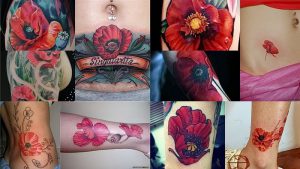 фото тату цветок Мак от 17.11.2017 №039 - tattoo flower mack - tattoo-photo.ru