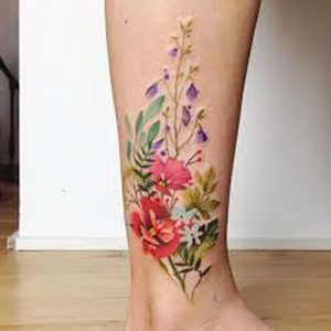 фото тату цветок Мак от 17.11.2017 №043 - tattoo flower mack - tattoo-photo.ru