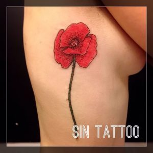 фото тату цветок Мак от 17.11.2017 №073 - tattoo flower mack - tattoo-photo.ru