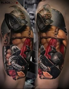Гладиатор в татуировке для статьи про значение рисунка - 11